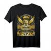 Herren Als Gott mich vor 75 Jahren schuf - Lustiges Papa T-Shirt zum Geburtstag, Originelles Geschenk für den 75. Vaterstag
