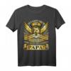 Herren Als Gott mich vor 75 Jahren schuf - Lustiges Papa T-Shirt zum Geburtstag, Originelles Geschenk für den 75. Vaterstag