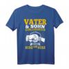 Vater und Sohn T-Shirt Herz an Herz - Partnerlook Shirt für Vater und Sohn, perfekt als Geschenk zum Vatertag, Geburtstag oder Weihnachten