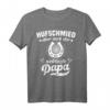 Hufschmied Papa Schmiedezange Schmiedewerkzeug T-Shirt – Lustiges Geschenk für Schmiede-Väter mit Hufeisen-Motiv