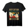 Bester Katzen-Vati überhaupt Stoß-Sitz - Lustiges & Vintage Cat Dad Ever Langarmshirt, perfektes Geschenk für Katzenliebhaber und Väter