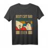Bester Katzen-Vati überhaupt Stoß-Sitz - Lustiges & Vintage Cat Dad Ever Langarmshirt, perfektes Geschenk für Katzenliebhaber und Väter