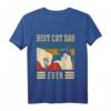Bester Katzen-Vati überhaupt Stoß-Sitz - Lustiges & Vintage Cat Dad Ever Langarmshirt, perfektes Geschenk für Katzenliebhaber und Väter