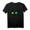 LGBT Pride Katzen T-Shirt mit Regenbogenflagge – Buntes Geschenk für Homosexuelle, Bisexuelle und Katzenliebhaber zum Pride Monat und Pride Parade