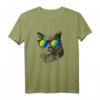 LGBT Pride Katzen T-Shirt mit Regenbogenflagge – Buntes Geschenk für Homosexuelle, Bisexuelle und Katzenliebhaber zum Pride Monat und Pride Parade