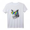 LGBT Pride Katzen T-Shirt mit Regenbogenflagge – Buntes Geschenk für Homosexuelle, Bisexuelle und Katzenliebhaber zum Pride Monat und Pride Parade