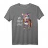 Pitbull Hippie T-Shirt - Friedensliebe, Tierschutz & Hunde als Statement für Pitbull-Liebhaber und Hundemamas
