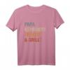 Grillen BBQ Papa T-Shirt - Humorvolles Geschenk für Väter, Grillmeister & BBQ-Liebhaber zum Vatertag, Geburtstag & Weihnachten