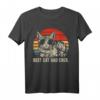 Bestes Katzen-Vati-überhaupt T-Shirt – Lustiges Vintage Katzen Papa Geschenk für Vatertag, Geburtstag & Katzenliebhaber