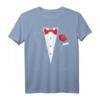Lustiges schwarzes Smoking-rotes Bogen-weißes Hemd und Rose T-Shirt – Perfektes Geschenk für Hochzeiten, Geburtstage & festliche Anlässe