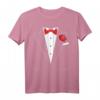 Lustiges schwarzes Smoking-rotes Bogen-weißes Hemd und Rose T-Shirt – Perfektes Geschenk für Hochzeiten, Geburtstage & festliche Anlässe