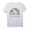 Lustiges Papa Dinosaurier T-Shirt mit Sonnenuntergang – Originelles Geburtstags- & Vatertagsgeschenk für Dino-Fans
