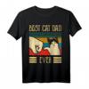 Bester Katzen-Vati überhaupt Stoß-Sitz - Lustiges Vintage T-Shirt für Katzenliebhaber Väter als Geschenk