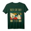 Bester Katzen-Vati überhaupt Stoß-Sitz - Lustiges Vintage T-Shirt für Katzenliebhaber Väter als Geschenk