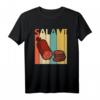 Retro Salami Wurst T-Shirt – Lustiges Geschenk für Weihnachten, Geburtstag, Halloween & mehr für Erwachsene