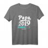 Herren Papa 2019 Werdender Vater T-Shirt - Vatertag, Weihnachten & Geburtstagsgeschenk für zukünftige Väter