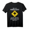 Lustiges BBQ T-Shirt - Bin am Grillen - keine Tipps - Bier bringen - ABFLUG, perfektes Geschenk für Hobby-Griller, Väter und Opas