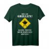 Lustiges BBQ T-Shirt - Bin am Grillen - keine Tipps - Bier bringen - ABFLUG, perfektes Geschenk für Hobby-Griller, Väter und Opas
