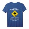Lustiges BBQ T-Shirt - Bin am Grillen - keine Tipps - Bier bringen - ABFLUG, perfektes Geschenk für Hobby-Griller, Väter und Opas