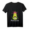 Damen Werdende Mama Avocado Mamacado 2022 T-Shirt mit V-Ausschnitt – Lustiges Schwangerschafts- und Babyankündigungsgeschenk