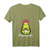 Damen Werdende Mama Avocado Mamacado 2022 T-Shirt mit V-Ausschnitt – Lustiges Schwangerschafts- und Babyankündigungsgeschenk