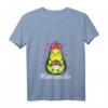 Damen Werdende Mama Avocado Mamacado 2022 T-Shirt mit V-Ausschnitt – Lustiges Schwangerschafts- und Babyankündigungsgeschenk