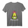 Damen Werdende Mama Avocado Mamacado 2022 T-Shirt mit V-Ausschnitt – Lustiges Schwangerschafts- und Babyankündigungsgeschenk