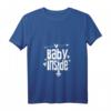 Damen Baby Inside T-Shirt mit V-Ausschnitt – Süßes Schwangerschafts-Design, perfektes Geschenk für werdende Mütter zu Weihnachten und Geburtstag