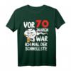 Herren T-Shirt zum 70. Geburtstag - Lustiges Geschenk mit dem Motto 'Vor 70 Jahren war ich mal der Schnellste' für Männer, Papa, Ehemann, Opa