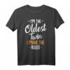 I'm The Oldest Twin Zwilling Geschwister Familie Matching T-Shirt - Lustiges Geschenk für Geburtstag, Weihnachten, Taufe & besondere Anlässe