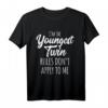 Matching Twins Shirt für Geburtstag & Geschwister – Lustiges Design für jüngsten & ältesten Zwilling, perfekt für Familienmomente