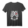 Damen Zwillinge Babybauch Schwangere Frauen Mama Mama T-Shirt mit V-Ausschnitt – Perfekt für Schwangerschaftsankündigungen
