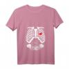 Damen Zwillinge Babybauch Schwangere Frauen Mama Mama T-Shirt mit V-Ausschnitt – Perfekt für Schwangerschaftsankündigungen
