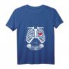 Damen Zwillinge Babybauch Schwangere Frauen Mama Mama T-Shirt mit V-Ausschnitt – Perfekt für Schwangerschaftsankündigungen