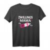 Zwillingsmama T-Shirt 2021 - Lustiges Geschenk zur Schwangerschaftsankündigung & Muttertag für werdende Zwillinge-Eltern