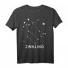 Sternzeichen Zwilling Gemini Tierkreiszeichen Geschenk T-Shirt - Perfektes Geburtstagsgeschenk für Zwillinge und Astrologie-Fans